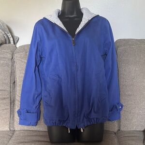 Denim&Co Blue and White Striped Jacket size XS